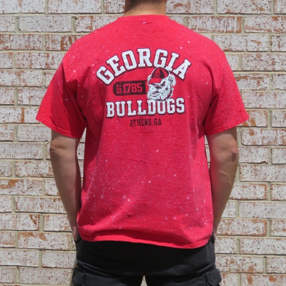 Georgia Bulldogs Champion Custom Bleach Tee sz XL - Picture 5 of 5
